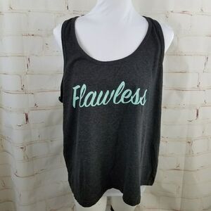 5/$25 Bobbie Brooks Tank FLAWLESS 1x plus size grey teal gray